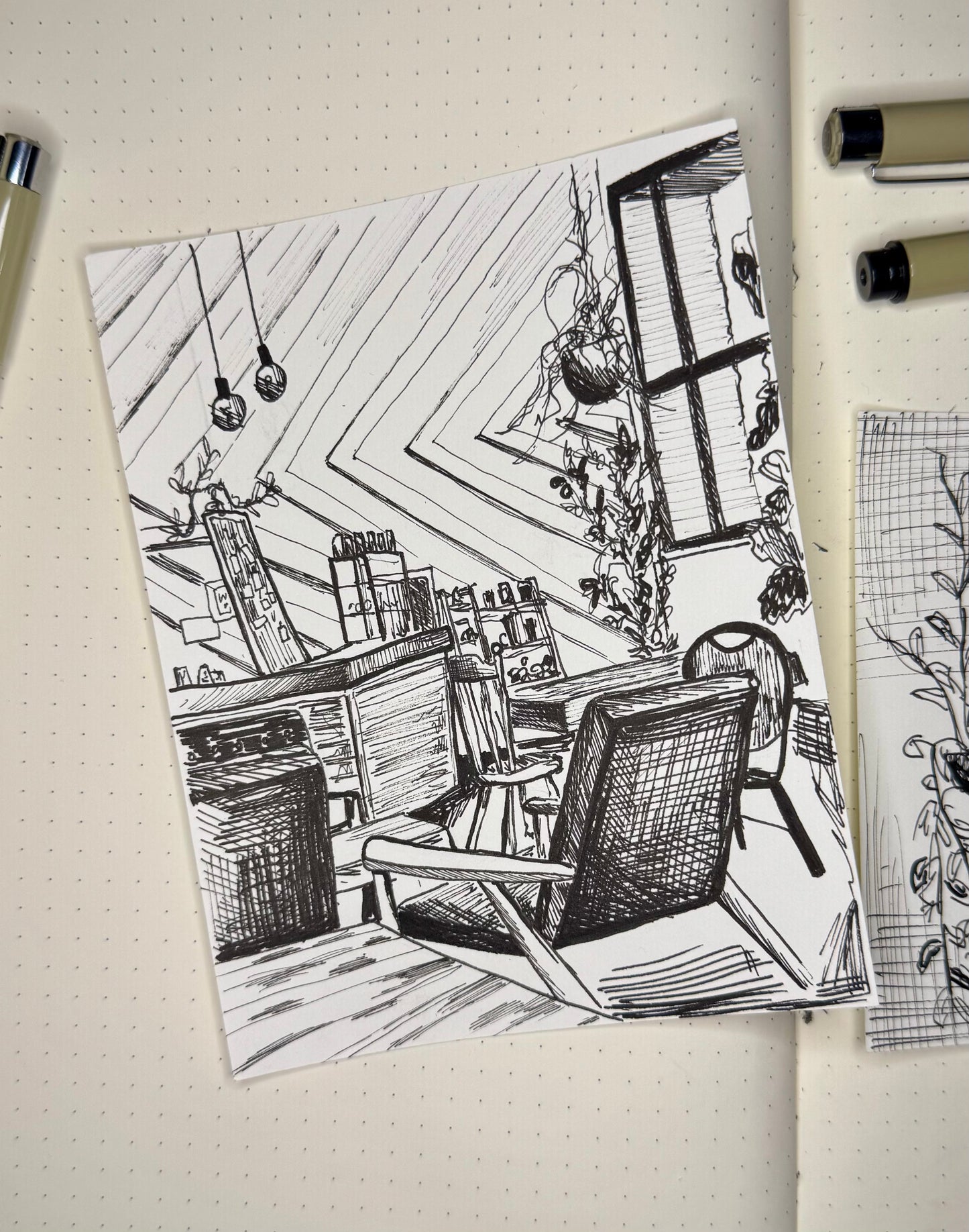 Coffee Shop Study, Postcard Size
