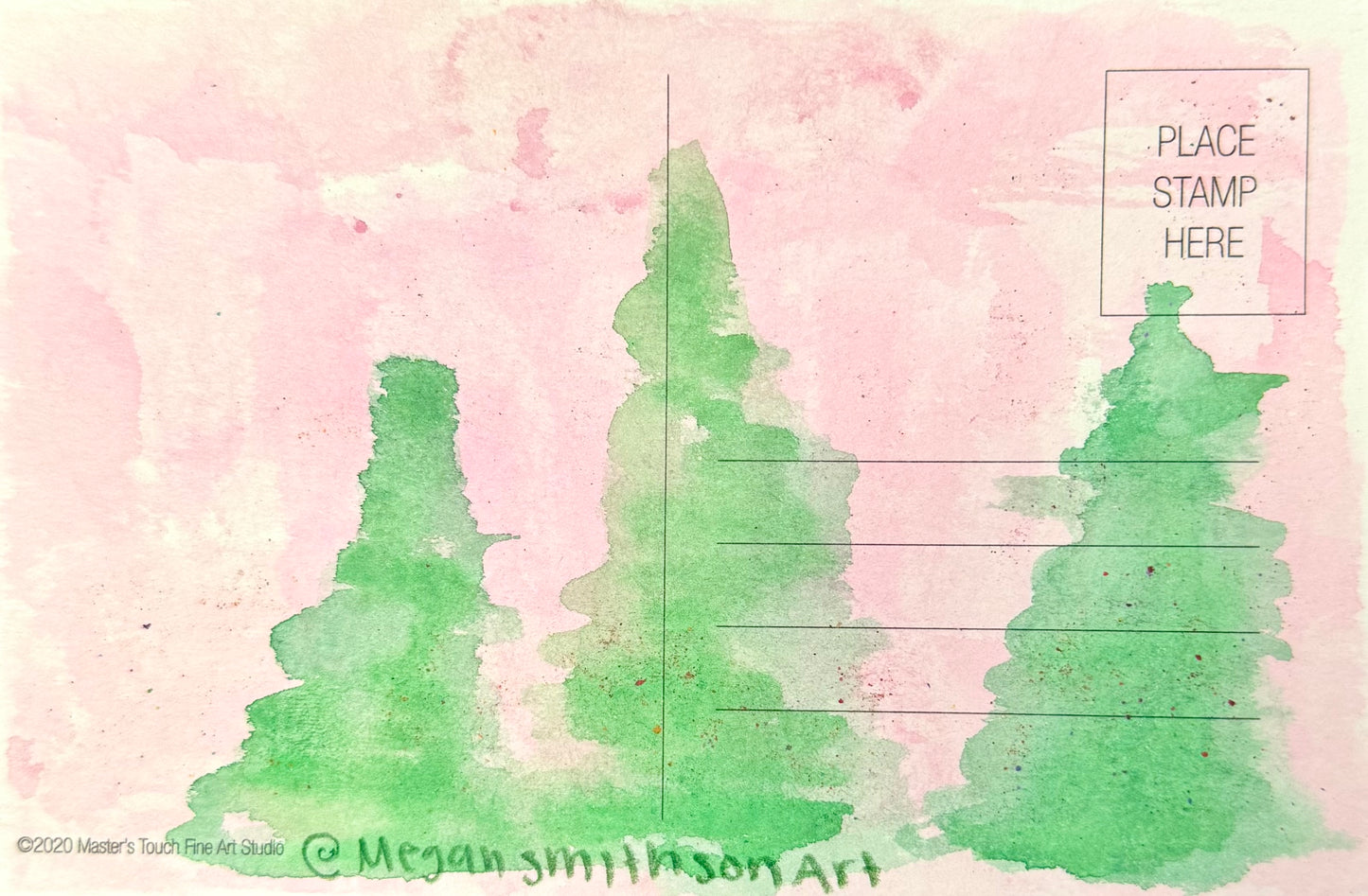 Holiday Houses 4"x6" | Watercolor + Color Pencil