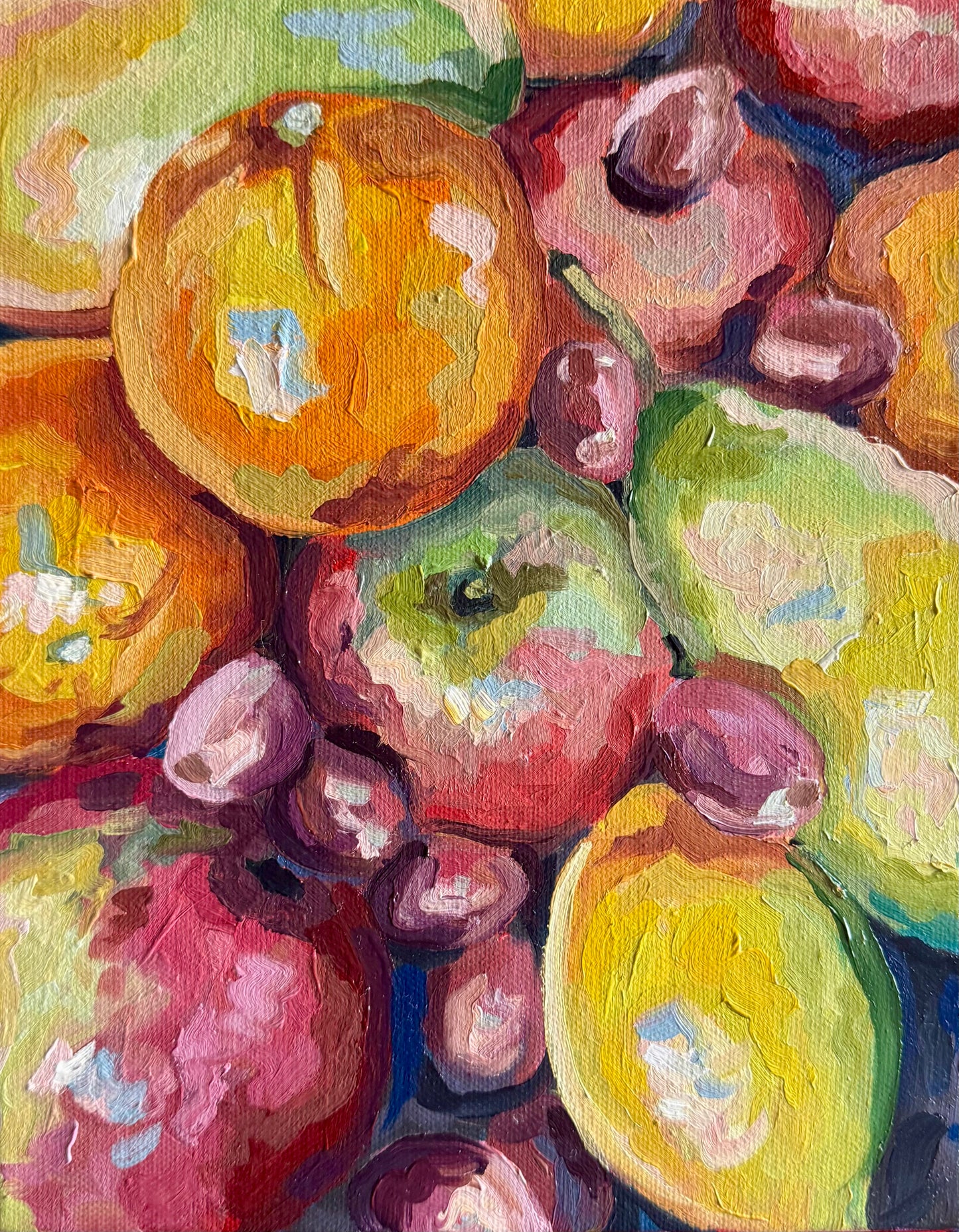 Bowl of Fruit, 8x10 Canvas Painting