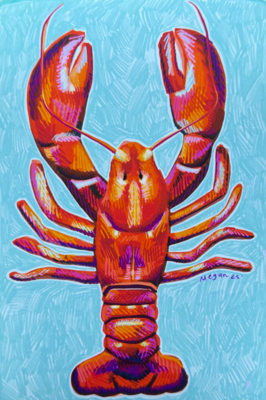 summertime lobster, 4x6 matte print