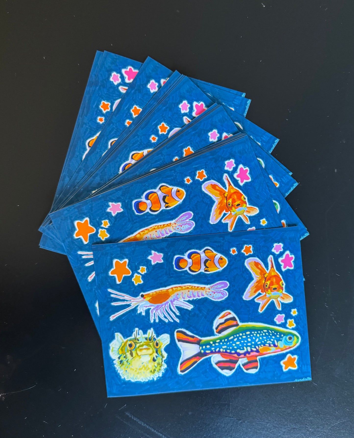 collage of fish, 4x5.33 matte print