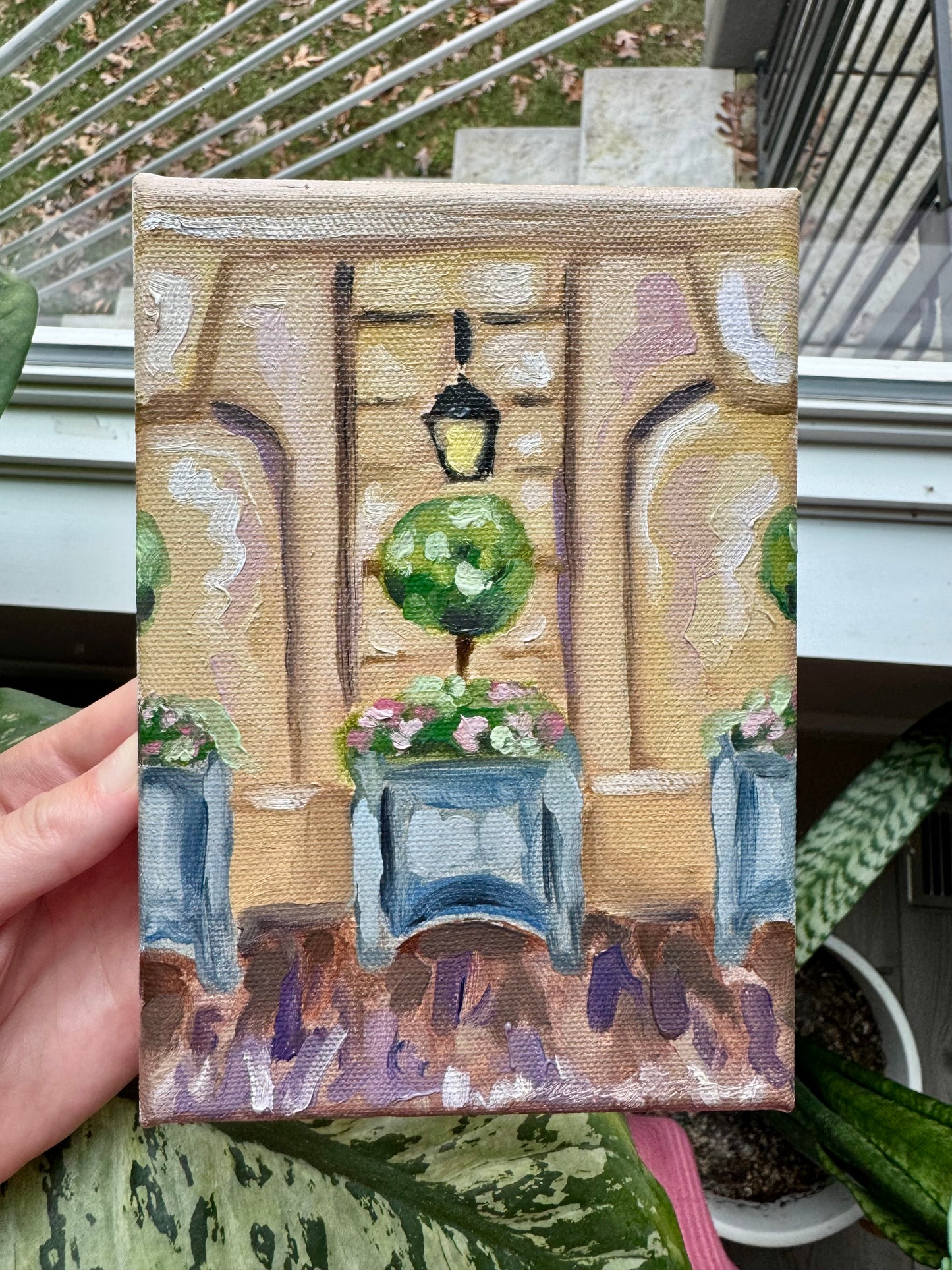 France, 5x7 Canvas Painting