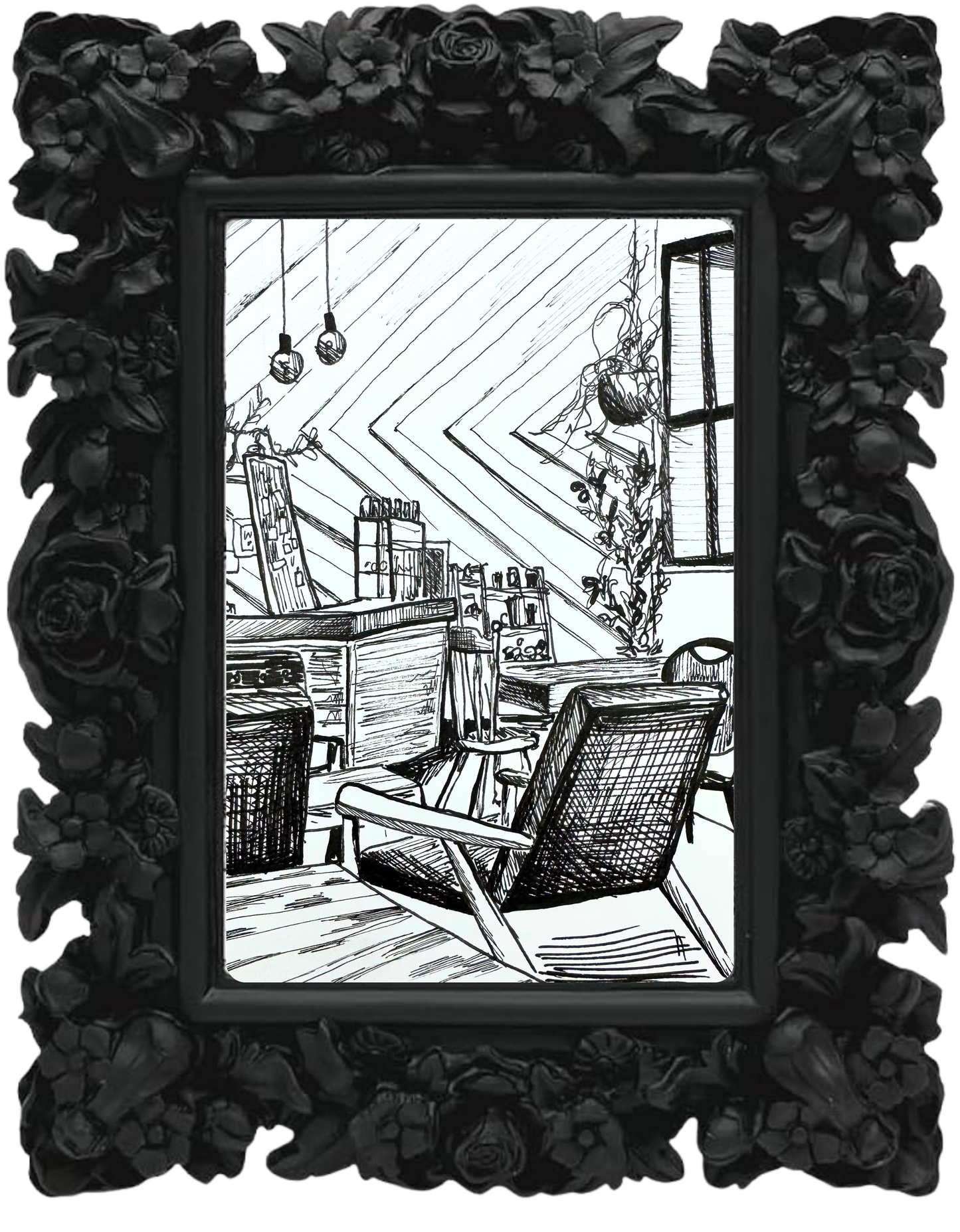 Coffee Shop Study, Postcard Size