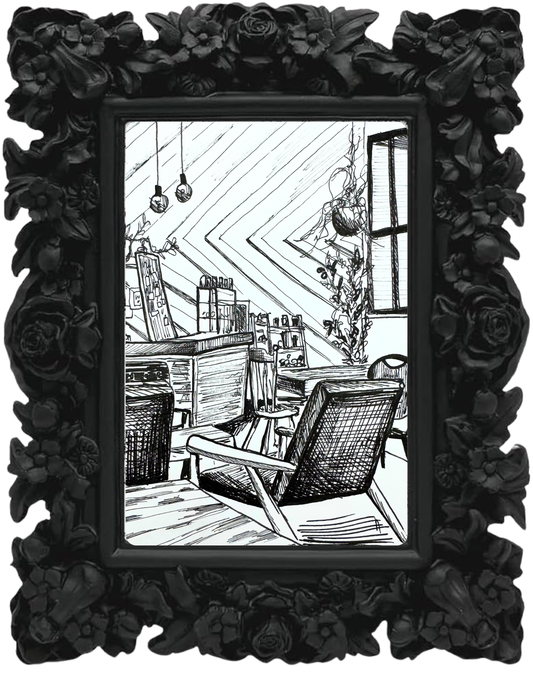 Coffee Shop Study, Postcard Size